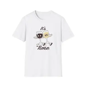 Dancing Coffee & Tea It's Time T-Shirt | Cute Beverage Illustration