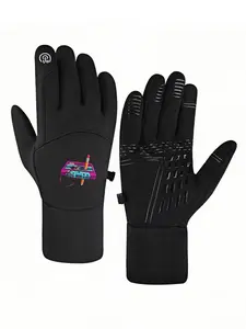 1pc with  Memories Kill! 70s Cassette Tape Graphic 40 70 Year Olds Design  winter gloves sports gloves Touch Screen Warm Running full finger gloves for men women Fashion Christmas gifts keep warm