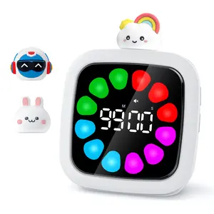 Yunbaoit Digital Visual Timer for Kids Rechargeable 99-Minute Silent Countdown with 19 Ringtones 9 DIY Color Petal Display Time Management Tool with Pause Function Kitchen Utensils Set Thanksgiving Cooking Utensils