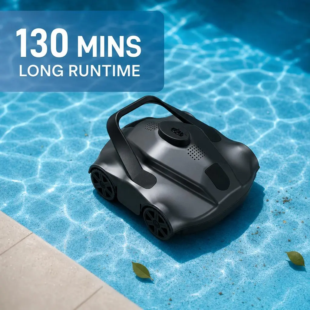 Elite Cordless Robotic Pool Cleaner & Automatic Pool Vacuums - 130-Min Long Runtime Wireless Sweeper for Above Ground Pools