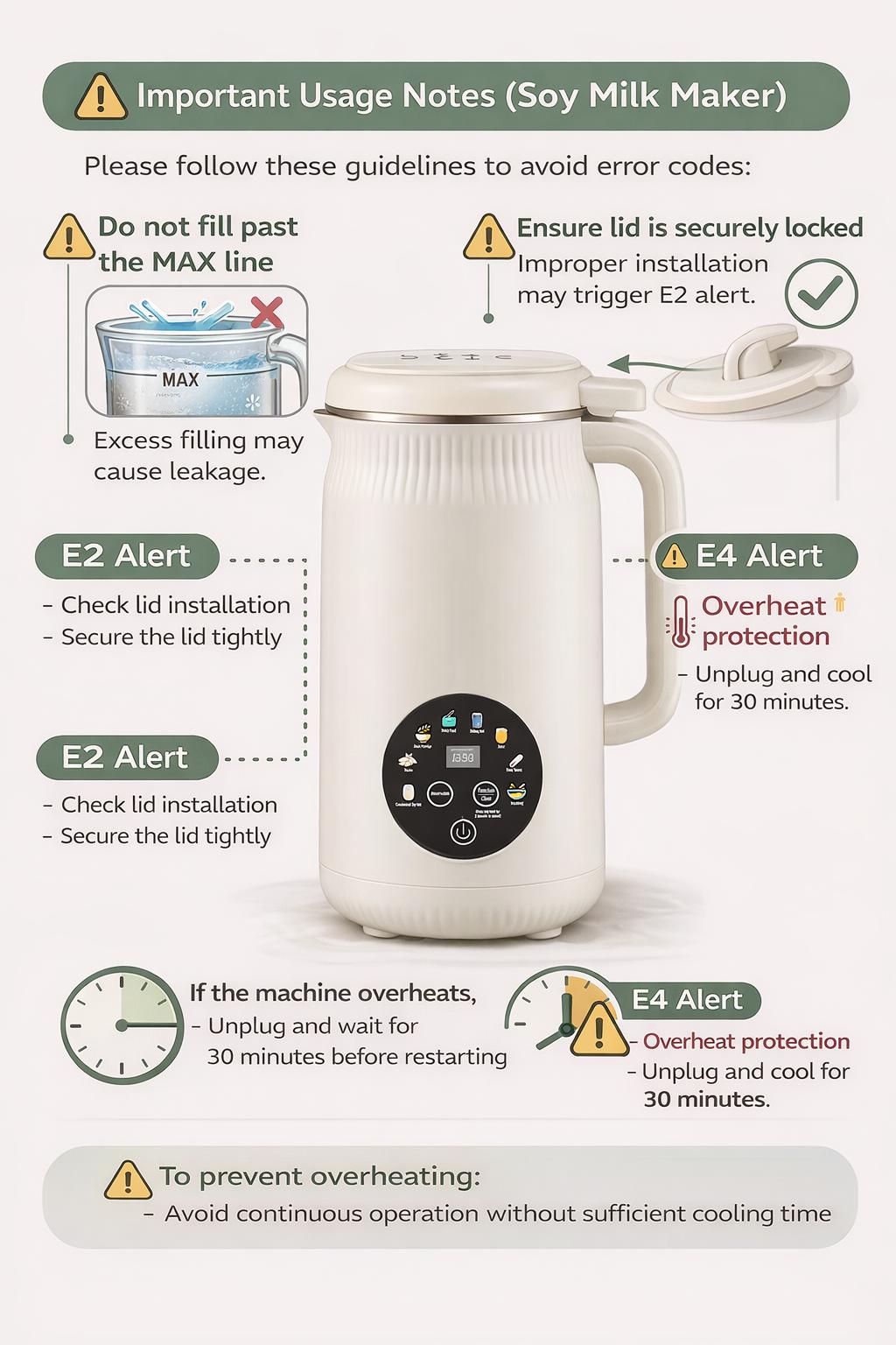 Boyuevi Nut milk maker, 8-in-1 self-made automatic plant, Soy, Almond, Oat, Coconut Milk, etc., multi-functional