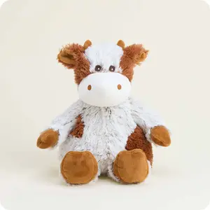 Cinnamon Latte Cow Warmies Soft Stuffed Animal Cuddly Doll Gift Fully Heatable Lavender Scented Weighted for Soothing Relief
