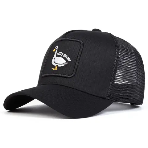Duck Design Trucker Hat, Graphic Trucker Hat, Trucker Snapback Hat, Casual Outdoor Baseball Sports Hat for Men & Women, Adjustable Sun Protection Cap for Daily Wear, Mesh Cap, Baseball Jersey, Snapback Caps, Adjustable Casual Hats