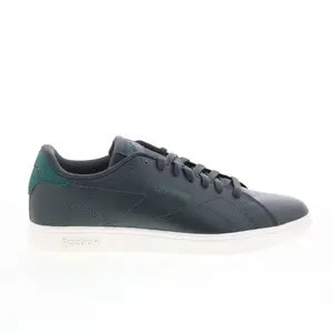 Reebok Court CLN Mens Gray Leather Lace Up Lifestyle Sneakers Shoes