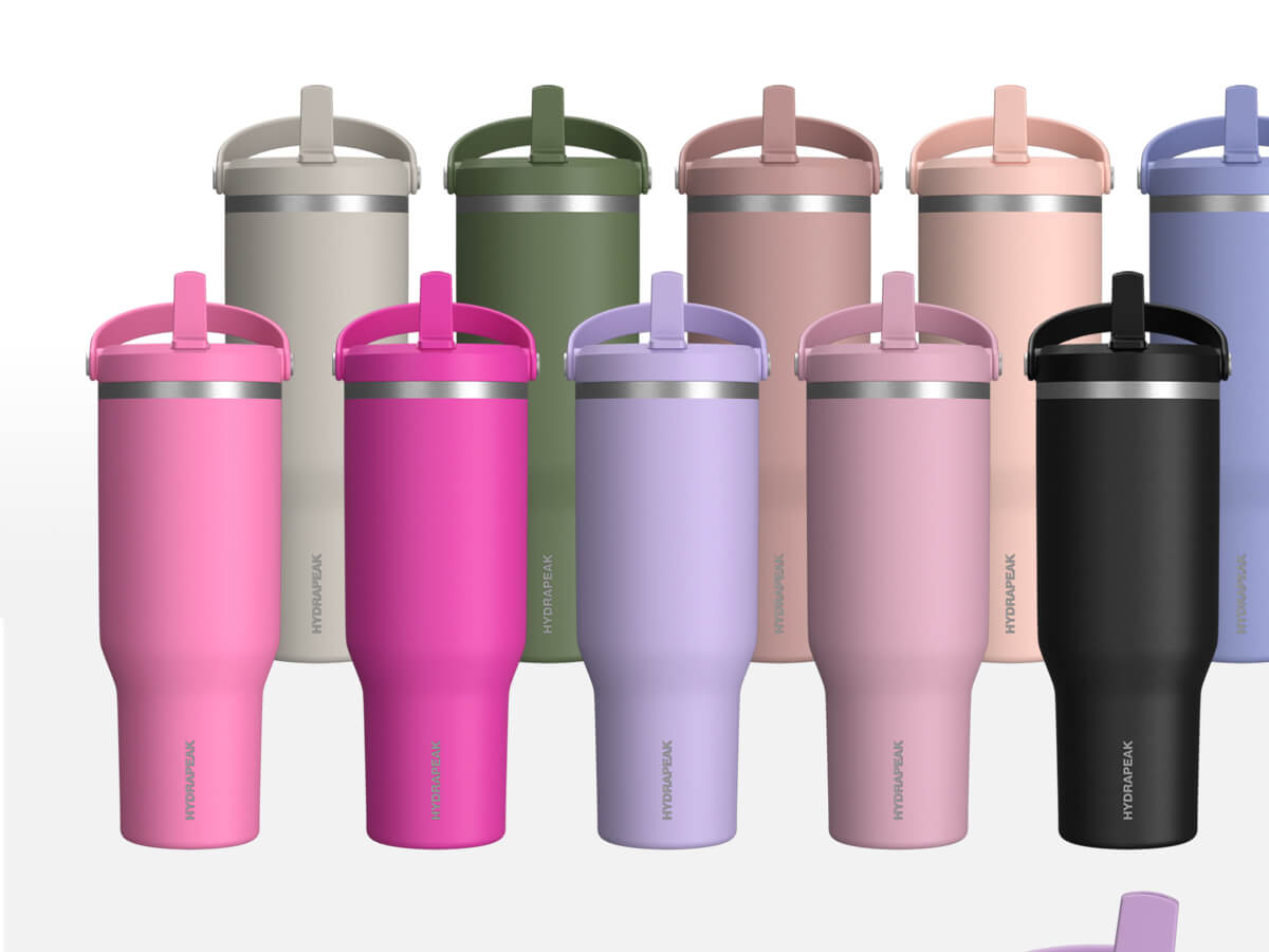 Nomad 40 oz Tumbler with Handle and Sip Lid, Leakproof Tumbler, Tumbler Lid Straw, Double Insulated Tumblers Stainless Steel