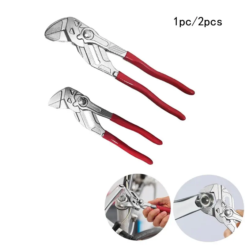 Chrome Pump Pliers, Multifunctional Portable Opening Adjustable Pliers Wrench, Quick Water Pump Pliers, Locking Pliers, Professional Bicycle Repair Tool, Multitool Wrench Pliers, Heavy Duty Hardware