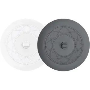 Tub Stopper 2PCS,Bathtub Drain Stopper,6 inches Bathtub Tub Drain Cover Stopper,Silicone Drain Plug,Kitchen Bathroom Hair Water Shower Stopper,Large Bathroom Laundry Accessories (Grey/White)