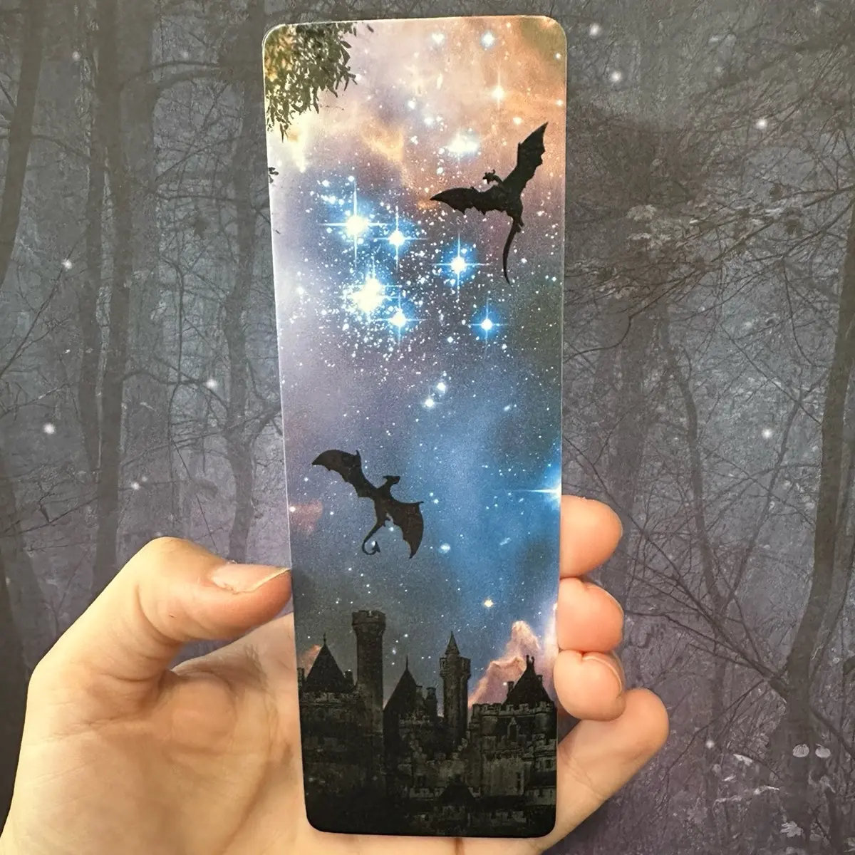 Fantasy dragons laminated bookmark