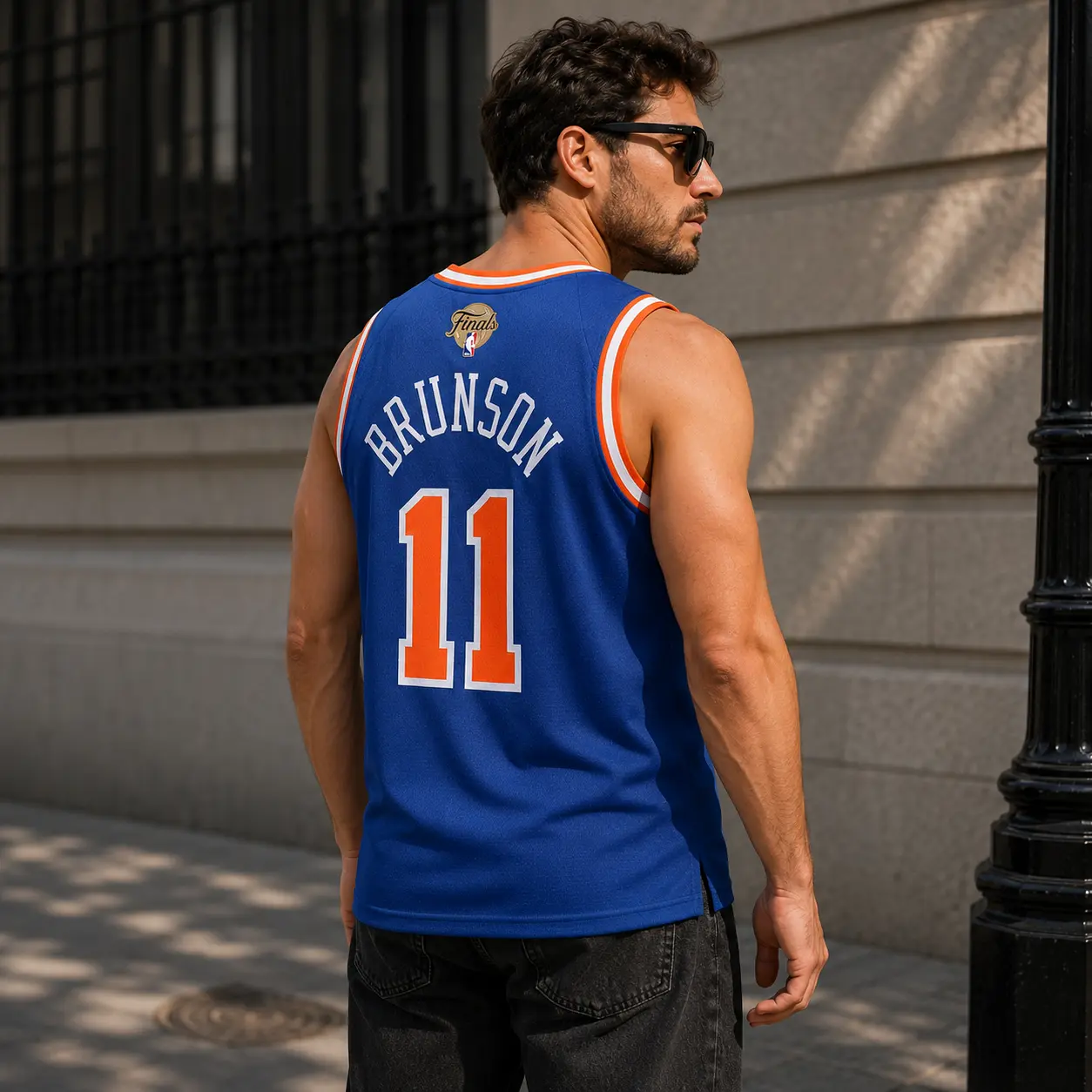 "Brunson 11 Playoff Energy" New York Mesh Jersey Tank Top, Finals Inspired Streetwear Sports Apparel