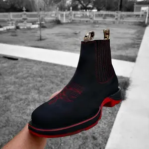 Western Leather Botin With Lightweight Soles