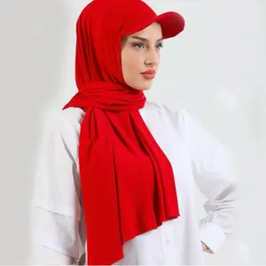Jersey Hijab with baseball cap. Jersey Hijab with baseball cap.