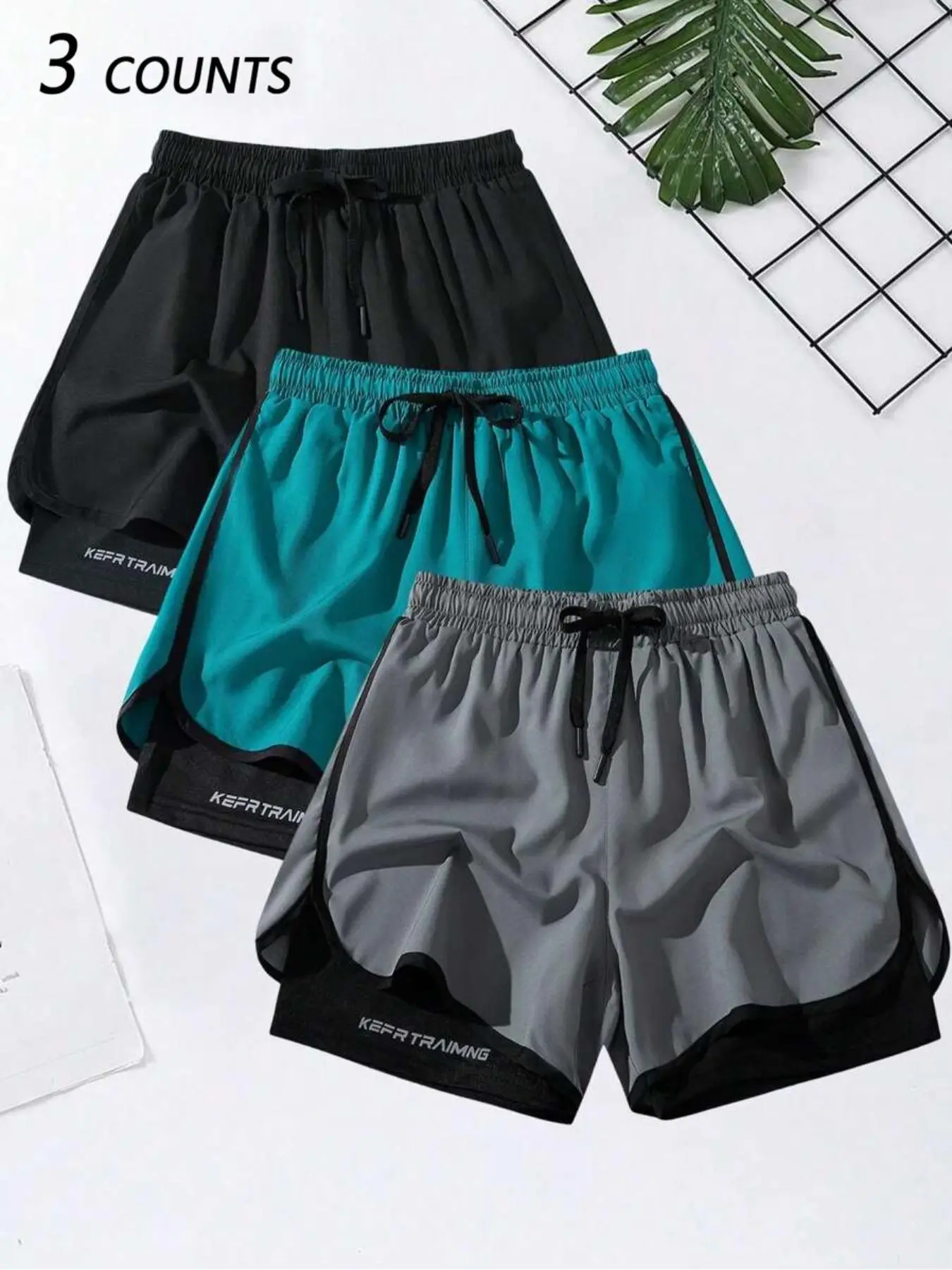 Men's 2 in 1 Quick Drying Shorts, Casual Breathable Comfortable Sports Shorts, Men's Summer Bottoms for Gym Workout Running