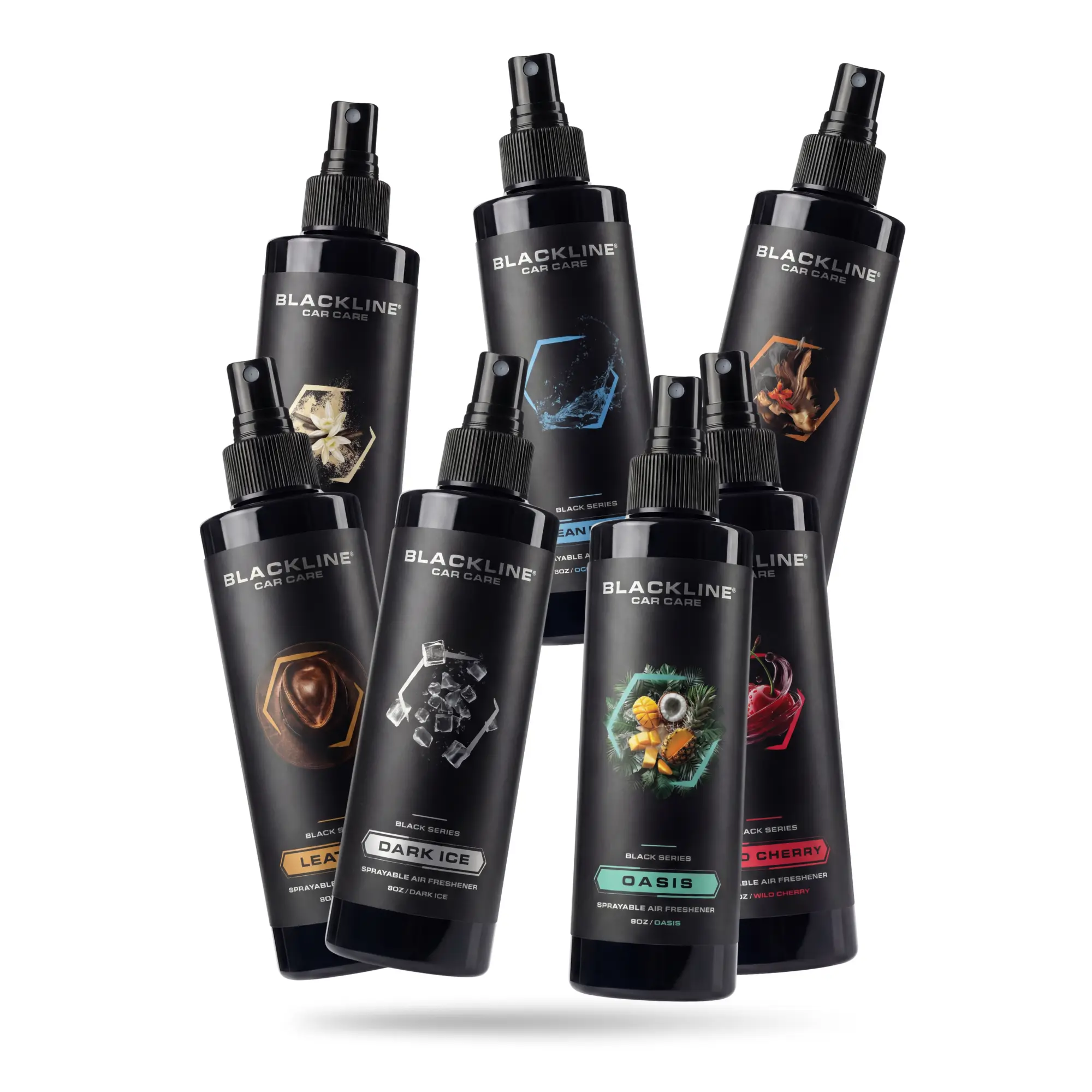 BLACKLINE 8oz Car Air Freshener Spray - Vehicle Accessories, Auto Accessories Interior, Daily Use Car Odor Eliminator, Premium Scent, Long-Lasting 1-2 Days, Safe Non-Toxic Odor Control