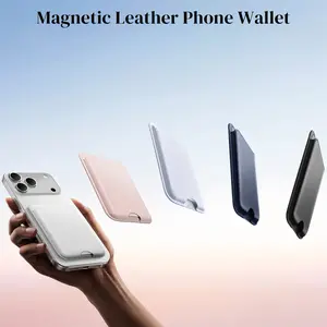 3500GS Magnetic Card Holder MagSafe Wallet for iPhone/Galaxy - N52 Magnet, 3-Card, RFID Holder, Pink//White/Lilac/Dark Blue/Black