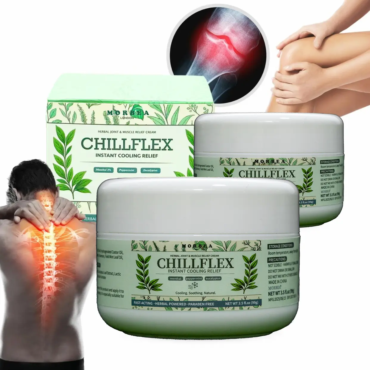 Healthcare Therapeutic Cooling Balm with 3% Menthol, Topical Pain Reliever for Muscle Aches & Joint Pain, Relaxing Ointment for Adults, 100g, Therapy, Protection, Before Exercise, Helps Relax Tired Muscles