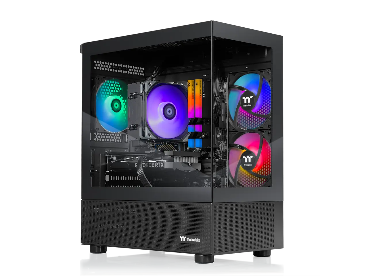 Thermaltake Gaming Desktop PC V17B-B76R-560-LCS Intel Core i5-12600KF 16GB DDR4 1TB NVMe SSD GeForce RTX 5060 Windows 11 Home