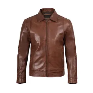 Stylish Men's Leather Jacket - Real Lambskin Leather Jacket by Hide Crafts