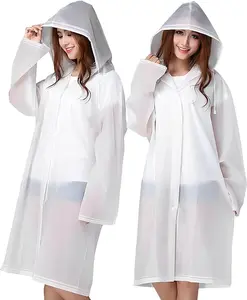 EVA Plastic Rain Ponchos for Adults Travel Rain Jacket Packable Rain Coats for Women with Drawstring Hood Lightweight & Compact Design Perfect for Any Trip