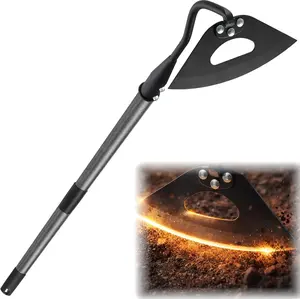 Garden Hoe Weeding Tool - Sharp Hollow Blade,Adjustable Long Handle, Heavy Duty Weed Hoes for Gardening,Push Pull Dutch Scraper for Garden Bed, Yard,Lawn Weeder Removal enthusiast outdoorfun