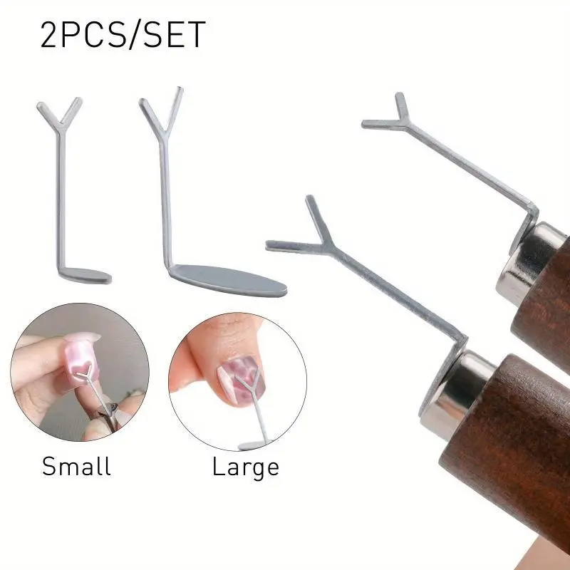 Nail art tools - Heart-shaped and cat-eye pattern magnets, used to achieve perfect nail art results, Manicure