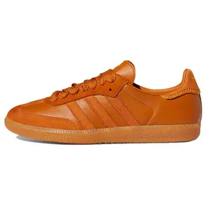 Adidas Samba 'Craft Ochre' x Jonah Hill Men's Round Toe Laces All Seasons Suede Upper Rubber Cupsole Retro Sneakers