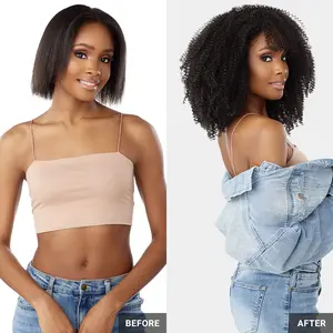 Sensationnel Textured Clip-Ins Weave Curls Kinks N Co Over Achiever 10" (9Pcs)