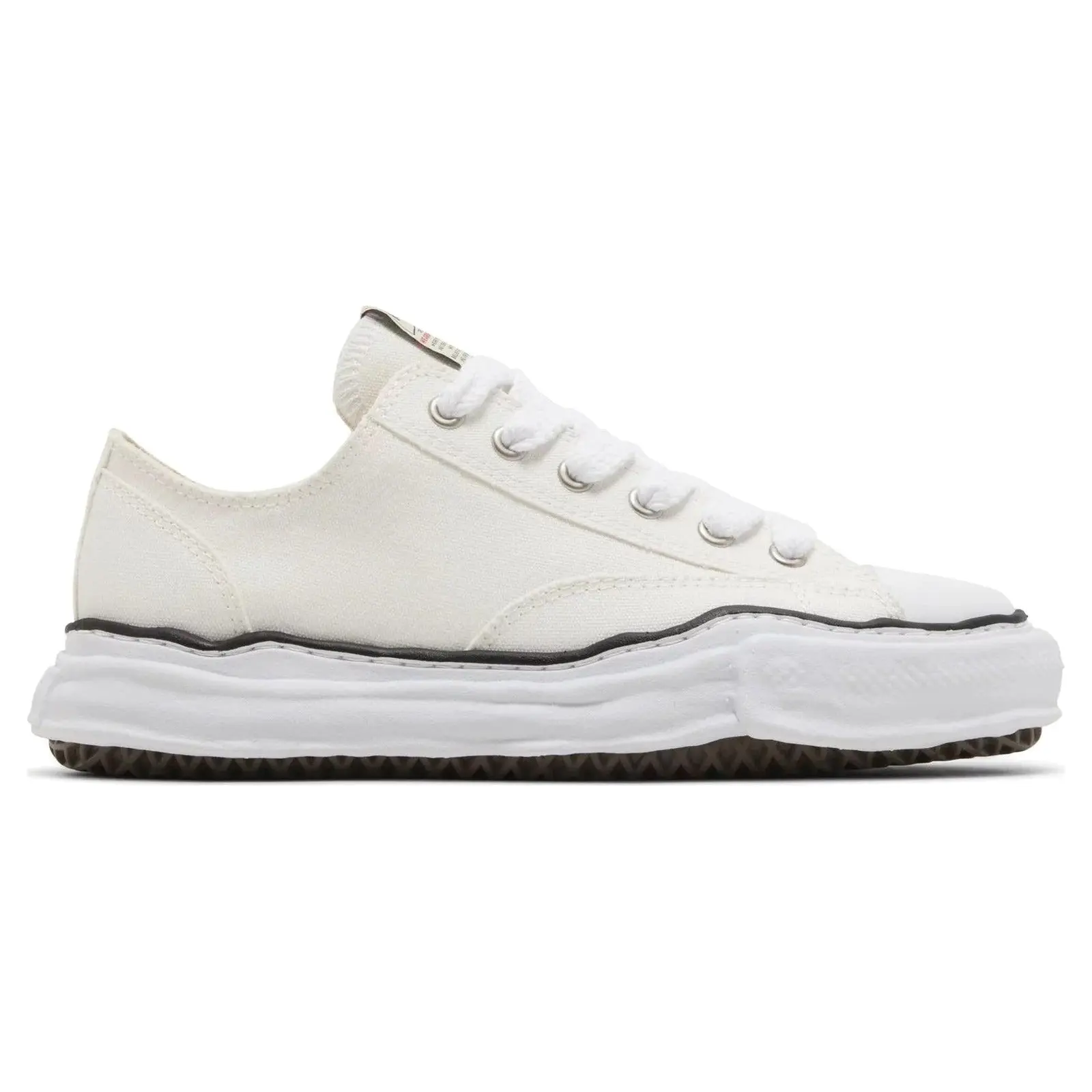 Maison Mihara Yasuhiro Peterson OG Sole Canvas Low White, Shoe, Sneaker, Casual, Footwear, Low Top Shoes, 100% Authenticity Guaranteed, Eu / Us Mens Sizes