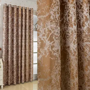 Luxurious European Embroidered Half-Sheer Curtains, Home Decoration Curtain, Window Curtain, Marble Texture, Easy Installation, Polyester Fabric, Ideal for Living Room, Home Textile