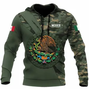 Hoodies Mexico Flag 3d Print Camouflage Sweatshirts Men Women Hooded Oversize Hoodie Fashion Kids Pullover Sweatshirts Tracksuit