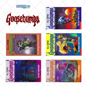 goosebumps rectangle vinyl stickers high quality vinyl Decoration Items