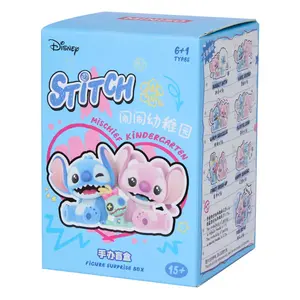 MINISO x Disney Stitch Kindergarten Series Blind  Figure - 100% Flocked Velvet Finish Mystery  - Cute Stitch Angel Scrump Collectible Toy for Desktop Decor - Naughty Nursery Series Kawaii Birthday Gift for Fans box figurine