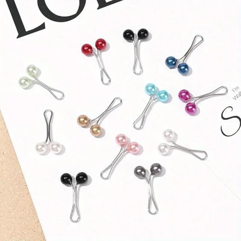 12pcs Lady Muslim Modesty Scarf Hijab Clips Pearl Scarf Brooch Pin Shawl Scarf Head Scarf Holder Hijab Pins