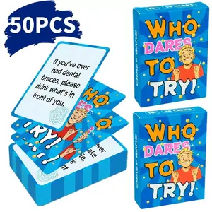 Adult Drinking Game Cards, 50 Funny Truth or Dare Cards, Party Games for Friends and Couples, Fun Night Activities