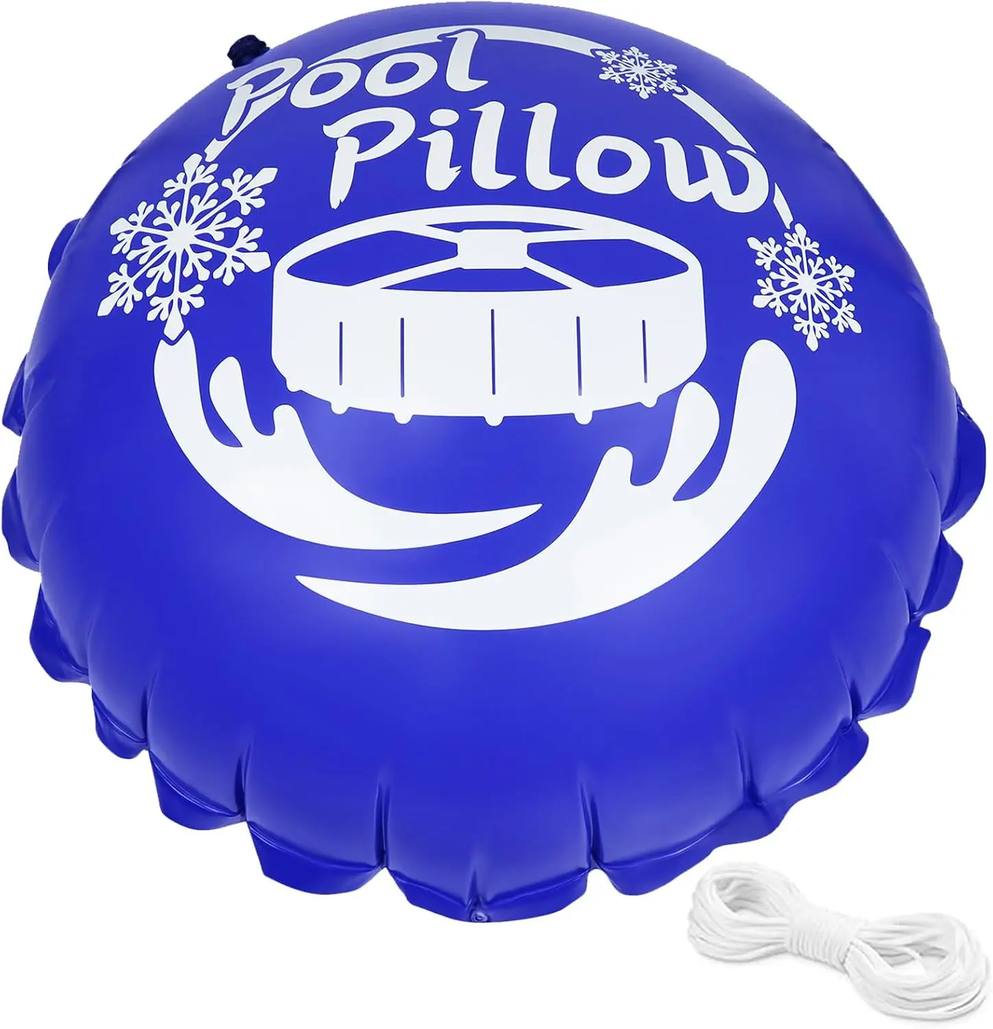 4x4Ft Pool Pillows for Above Ground Pools, 0.4mm PVC Cold-Resistant Air Pillow with 50 Ft Rope, Winterize Closing Kit for Winter Pool Cover