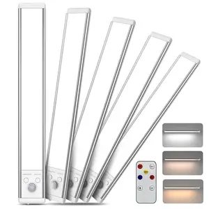 Motion Sensor Under Cabinet Lights 3/4 Pack - Rechargeable, Magnetic, Adjustable Brightness for Kitchen Counter & Bedroom