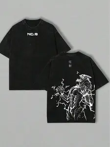 valentine shirts Japan Hot-blood Anime Kaiju No8 Kafka Hibino Graphic Print T-shirt Men Women Vintage Washed Cotton Tee Loose5 Casual Harajuku Top