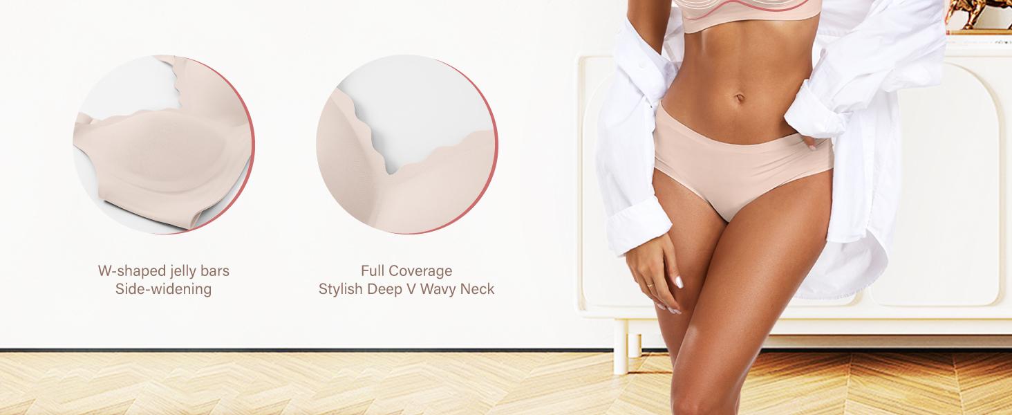 OEAK 2PCS Women Seamless Jelly Bra Soft Push-Up Bralette Wireless No Underwire Comfort Full Coverage Everyday Bra OEAK 2PCS Women Seamless Jelly Bra Soft Push-Up Bralette Wireless No Underwire Comfort Full Coverage Everyday Bra