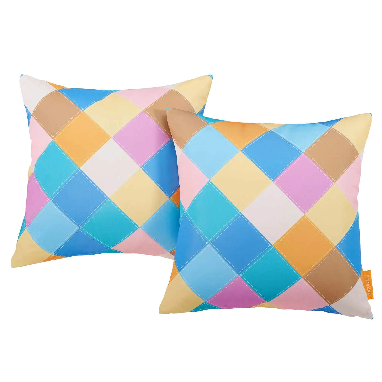 Modway Modway Two Piece Outdoor Patio Pillow Set in Diamond
