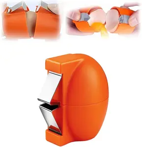 2026 New Egg Shell Opener, Stainless Steel Egg Cracker Tool, Multifunctional Egg Shell Opener for Raw & Hard-Boiled Eggs, Handheld Kitchen Gadget for Easy Peeling & Separating (orange, 1PCS)