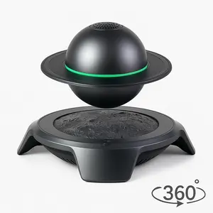 Saturn Levitating Bluetooth Speaker – Magnetic Floating Planet Speaker with 360° Rotation, Dual-Frequency Hi-Fi Sound, Wired Power & Bluetooth 5.0 Audio