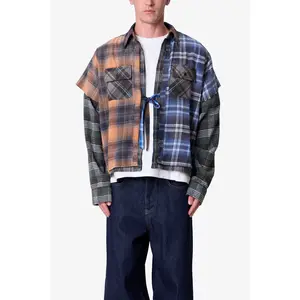mnml Knot Tie Mix Flannel Shirt - Multi