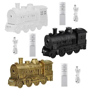 Retro Train Aromatherapy Diffuser 300ml with Lights & Humidifier Quiet Auto Off Features Dynamic Lighting & Spray Modes Perfect Gift