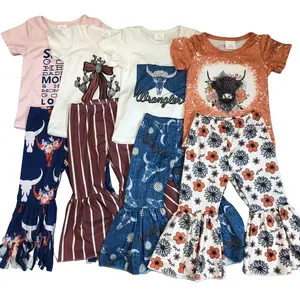 Girl Bell Bottom Outfit Western Clothing Set