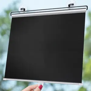 Stretchable Insulated Sunshade Curtain, No-Drill Window Blind, Retractable Sun Shade, Office Sunroom Heat Protection, Kitchen Balcony Living Room Shade, Collapsible Window Sunshade