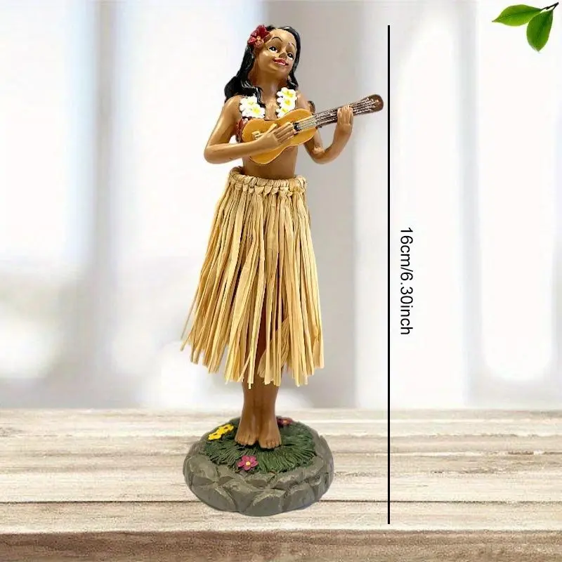 Hawaiian Hula Girl Doll, Resin Car Dashboard Ornament, Car Interior Ornaments, Car Interior Decoration, Decorative Accessory for Home & Vehicle, Perfect Gift for Holidays
