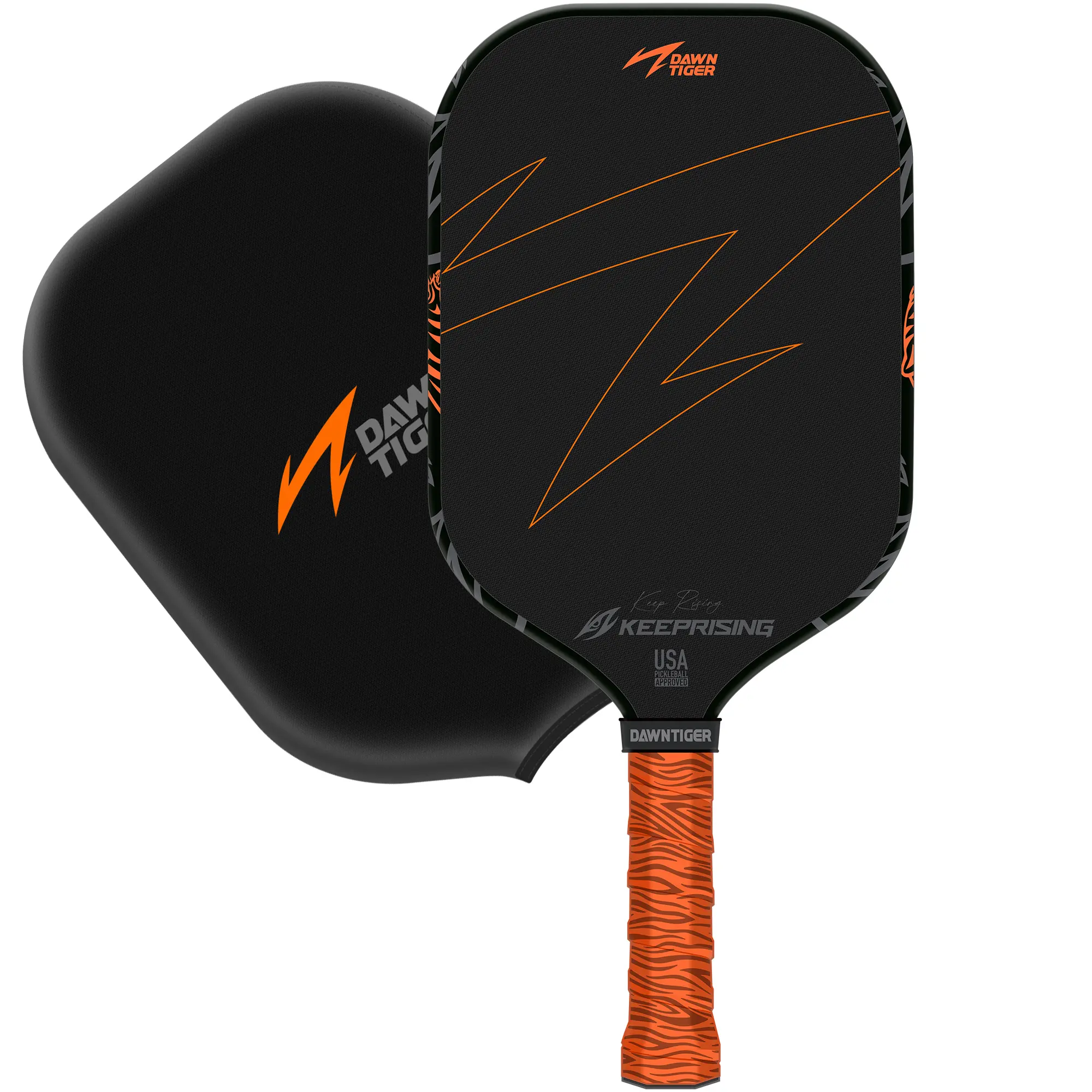 DAWNTIGER RISING Pickleball Paddle, 16mm T700 Raw Carbon, PP Honeycomb Core, Wide Sweet Spot, 7.8–8.2 oz, USA Pickleball Approved