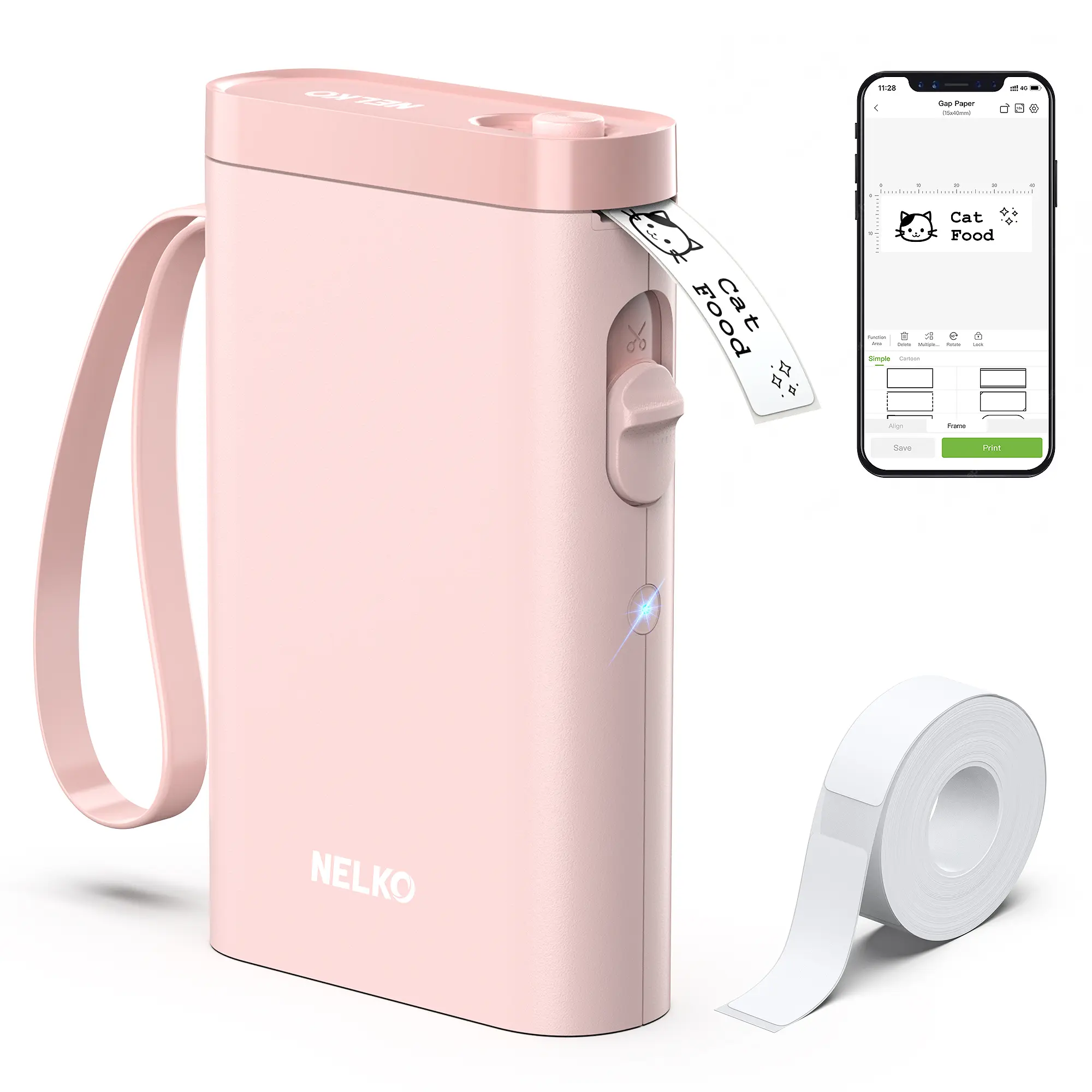 NELKO P21 Printer with Tape, Bluetooth Label Printer, Thermal Printer for Organization, Storage, Office and Home, Label Printer Gift for you,  Fathersdaygift, summerwins