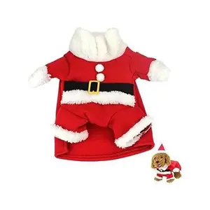 Santa Dog Costumes, Christmas Pet Clothes Winter Hoodie Coat for Chihuahua Yorkshire Poodle dog  clothes winter dog clothes Outfit Set