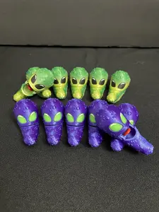 Alien Pickle Keychain, Glow in the Dark, Funny Gag Gift, Fidget Toy