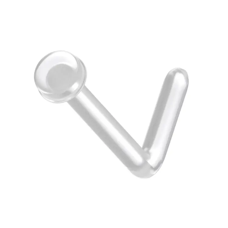 STATEMENT GOLD | Invisible Nose Stud (Clear Bioflex)